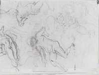 B 056 verso
<br/>
Figuurschetsen
<br/>
<em>Zuccaro, Federico (1540/41-1609) - toegeschreven aan</em>